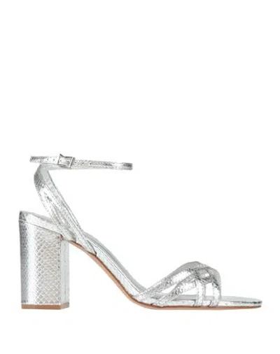 Schutz Woman Sandals Silver Size 7 Leather