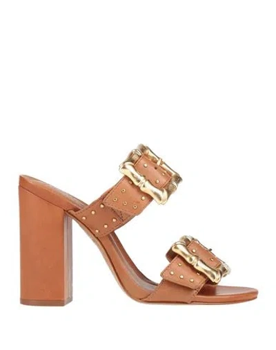 Schutz Woman Sandals Tan Size 7 Leather In Brown