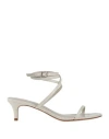 SCHUTZ SCHUTZ WOMAN SANDALS WHITE SIZE 6 LEATHER