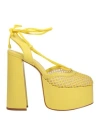 Schutz Rope-detail Leather Pumps In Yellow