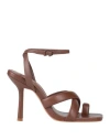 Schutz Woman Thong Sandal Brown Size 5.5 Soft Leather
