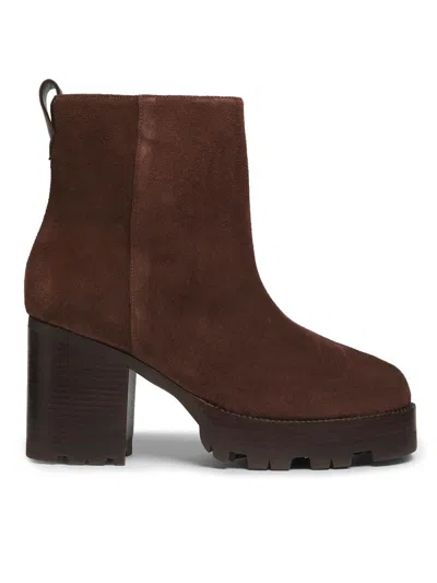 Schutz Women's 240 90mm Suede Booties In Brown