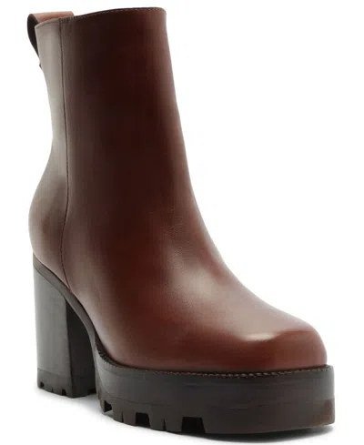 Schutz Women's 240 Block Heel Booties In Warm Toffee