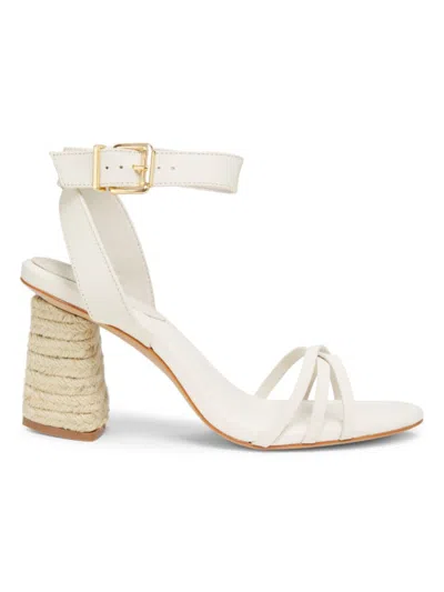 Schutz Women's Alexandra 90mm Leather Sandals In Pearl