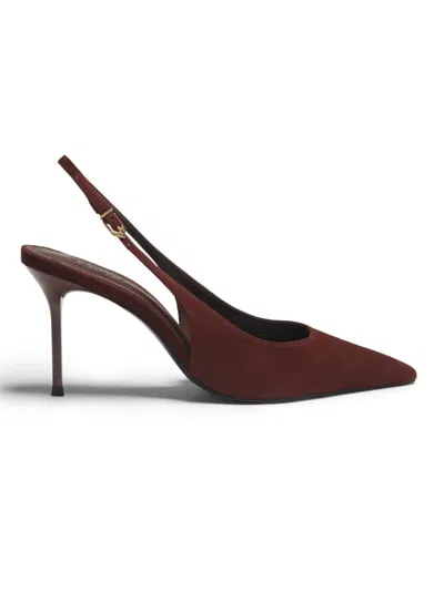 Schutz Women's Alicia Sling 90mm Suede Slingback Pumps In Brown