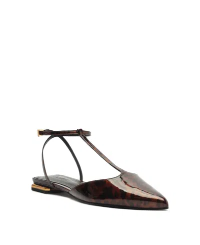 Schutz Women's Allure T-strap Pointy Toe Flats