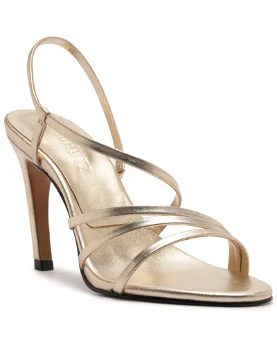 Schutz Women's Annie Curve Dress Sandals In Silver