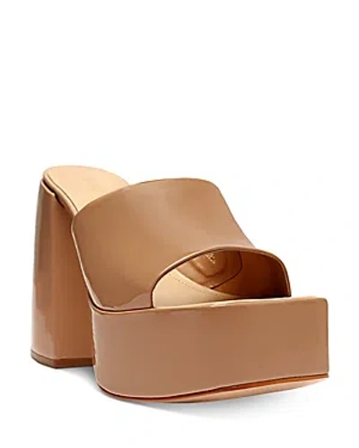 Schutz Women's Aretha Platform Slide Sandals In Brown