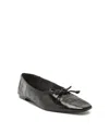 Schutz Arissa Ballet Flats In Black Croc