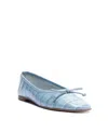 Schutz Arissa Croc Embossed Ballet Flat In Blue