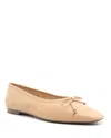 Schutz Arissa Square Toe Ballet Flat In Natural