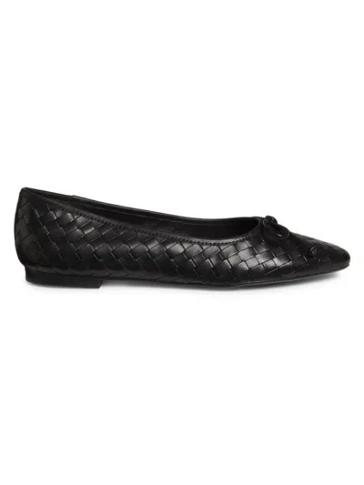 Schutz Arissa 10mm Leather Ballerina Shoes In Black