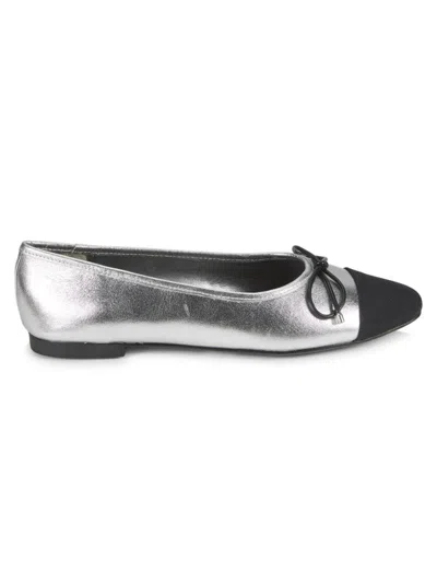 Schutz Women's Arissa Metallic Leather Cap-toe Ballerina Flats In Multi