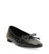 Schutz Arissa Studs Womens Studded Leather Ballet Flats In Black Stud