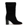 Schutz Women Ashlee Block Suede Bootie In Black In Black