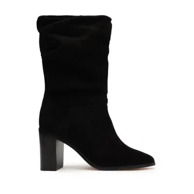 Schutz Women Ashlee Block Suede Bootie In Black