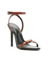Schutz Leather Buckle Ankle-strap Sandals In Black