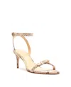 Schutz Aurora Snake-embossed Stiletto Sandals In Animal Print