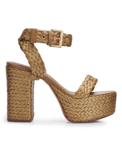 Schutz Women's Ayana 120mm Leather Platform Sandals In Brown