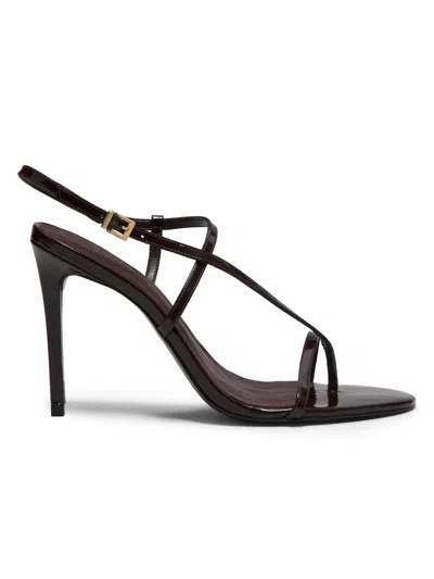 Schutz Azure Mid Sandal In Animal Print