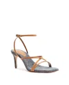 Schutz Bari Ankle Strap Sandal In Denim