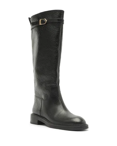 Schutz Women's Bianca Leather Knee High Boots In Black