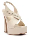 Schutz Blake Slingback Platform Sandal In Beige