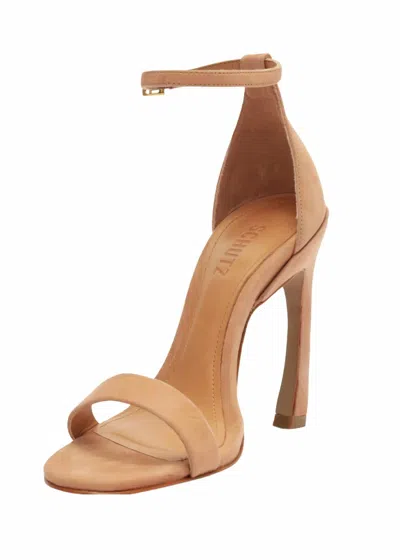 Schutz Women's Cadey Curve Lee Heel Sandal In Toasted Nut In Neutral