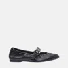Schutz Women's Calita Nappa Leather Ballet Flat In Black In Black