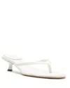 Schutz Carolyn Leather Thong Kitten Sandals In White