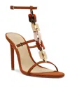 Schutz Cassandra Chain Ankle Strap Sandal In Brown