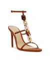 Schutz Cassandra Chain Ankle Strap Sandal In Brown