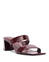 Schutz Chantal Patent Two-band Slide Sandals In Multi