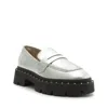Schutz Christie Studs Leather Flat In Multi