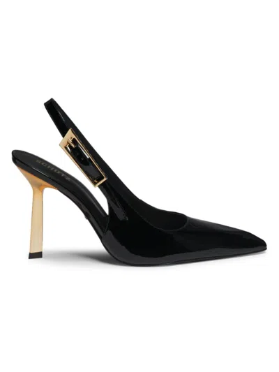 Schutz Women's Ciara 100mm Patent Leather Slingback Pumps In Black