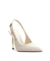 Schutz Ciara Pointed Toe Slingback Pump In Beige