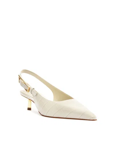 Schutz Women's Ciara Slingback Kitten Heel Pumps In Cultured Pearl