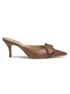 SCHUTZ WOMEN'S CLAIRE 75MM BOW LEATHER MULES