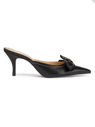 Schutz Women's Claire Bow 76mm Leather Pumps In Black