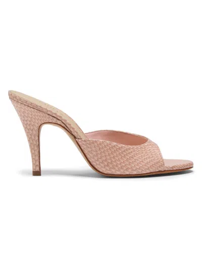 Schutz Clea Snake-embossed Leather Sandals In Multi