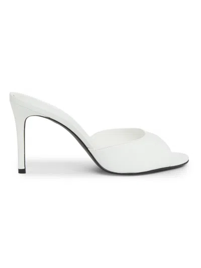 Schutz Women's Cloe 100mm Patent Leather Sandals In White