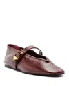 Schutz Courtney Patent Leather Mary Jane Flat In Red