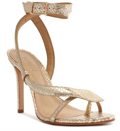 Schutz Women's Courtney High Metallic Heels In Gold