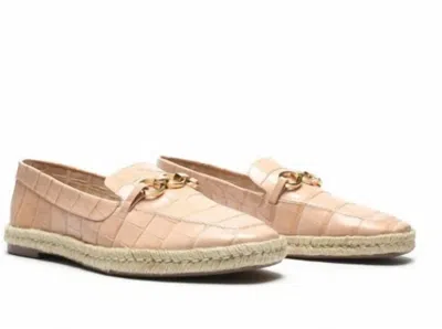 Schutz Women's Croc Embossed Leather Patty Loafers In Pink In Neutral
