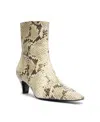 Schutz Dellia Snake-embossed Kitten Ankle Booties In Multi Snake