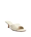 Schutz Women's Dethalia 65mm Leather Kitten-heel Sandals In White