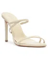 Schutz Diana Leather Stiletto Slide Sandals In Beige
