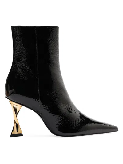 Schutz Women's Elisha 90mm Patent Leather Ankle Boots In Black