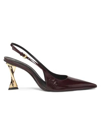 Schutz Women's Elisha 90mm Patent Leather Slingback Pumps In Brown