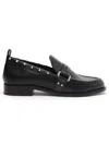 Schutz Elliot Leather Flat In Black